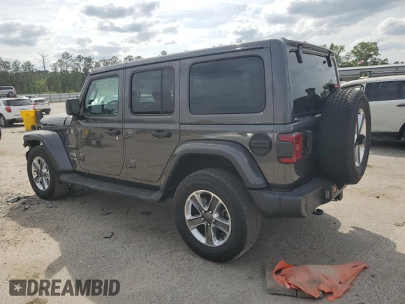 2022 Jeep Wrangler Unlimited Sahara with VIN 1C4HJXEG1NW156485, listed as a Copart auction lot 53895925 with 45,564 mi miles and Salvage title. Bid and sale history available at DreamBid. Image 2.