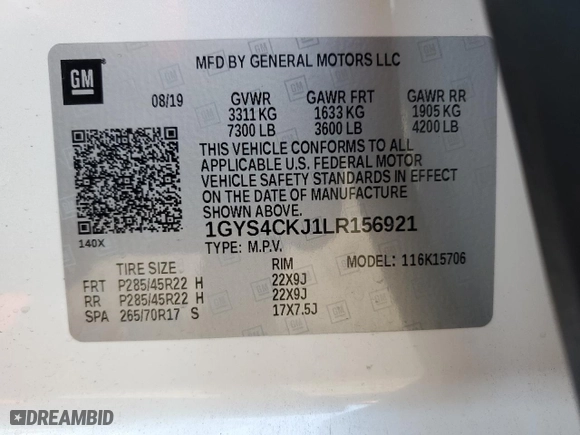 2020 Cadillac Escalade Premium Luxury with VIN 1GYS4CKJ1LR156921, listed as a Copart auction lot 79101074 with 80,991 mi miles and Salvage Title. Bid and sale history available at carsss.com. Image 14.
