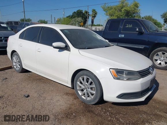 2012 Volkswagen Jetta Sedan SE w/Convenience with VIN 3VWDX7AJ2CM309397, listed as a IAAI auction lot 42020102 with 1 mi miles. Bid and sale history available at carsss.com. Image 1.