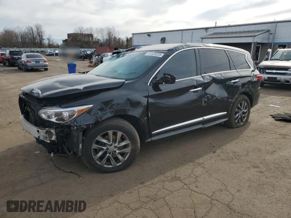 2015 Infiniti QX60 with VIN 5N1AL0MMXFC542315, listed as a Copart auction lot 51529225 with 128,459 mi miles and Salvage Title. Bid and sale history available at carsss.com. Image 1.