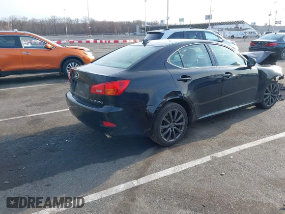2008 Lexus IS 250 with VIN JTHCK262682026709, listed as a IAAI auction lot 41782718 with 176,815 mi miles. Bid and sale history available at carsss.com. Image 4.
