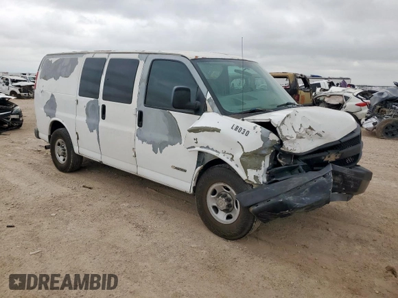 2006 Chevrolet Express Cargo z VIN 1GCGG25V861133375, wystawiony jako Copart lot #57604095 z przebiegiem 224 805 mil mil oraz Szkoda całkowita • Salvage title. Historia ofert i sprzedaży dostępna na DreamBid. Obrazek 4.