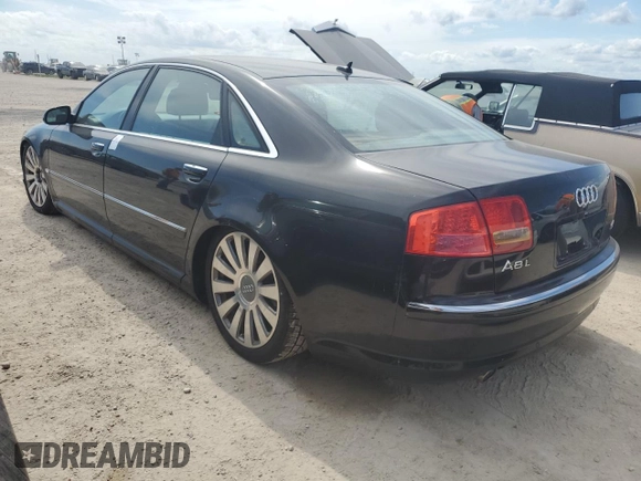 2007 Audi A8 L 4.2L with VIN WAUMV44E57N025714, listed as a Copart auction lot 75834674 with 0 mi miles and Salvage Title. Bid and sale history available at carsss.com. Image 2.