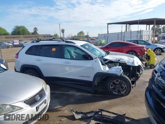 2019 Jeep Cherokee Trailhawk Elite with VIN 1C4PJMBX7KD410612, listed as a IAAI auction lot 41878935 with 55,163 mi miles. Bid and sale history available at carsss.com. Image 14.