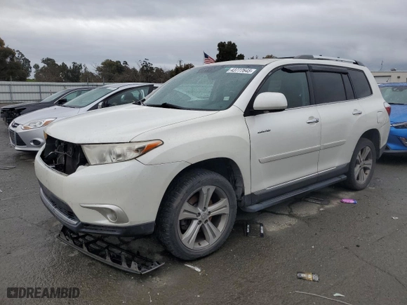2011 Toyota Highlander Limited with VIN 5TDDK3EH4BS048080, listed as a Copart auction lot 43777645 with 232,754 mi miles and Salvage Title. Bid and sale history available at carsss.com. Image 1.