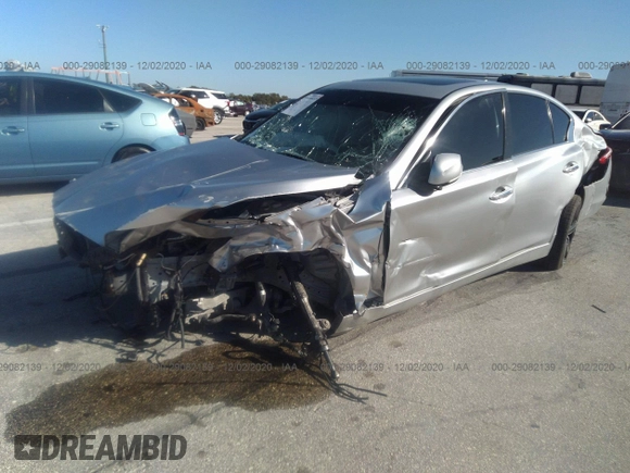 2014 Infiniti Q50 Sport with VIN JN1BV7AP5EM679863, listed as a IAAI auction lot 41686988 with 86,820 mi miles and . Bid and sale history available at DreamBid. Image 2.