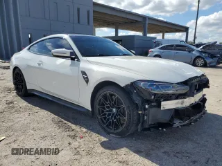 2021 BMW M4 with VIN WBS53AZ07MCF87691, listed as a Copart auction lot 84973784 with 27,532 mi miles and Non Repairable. Bid and sale history available at carsss.com. Image 4.