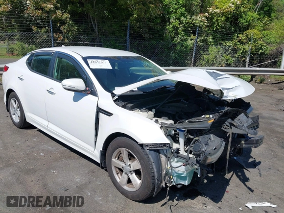 2015 Kia Optima LX z VIN KNAGM4A75F5557033, wystawiony jako IAAI lot #42050025 z przebiegiem 116 198 mil mil oraz . Historia ofert i sprzedaży dostępna na DreamBid. Obrazek 1.