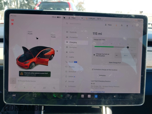2018 Tesla Model 3 Long Range Battery with VIN 5YJ3E1EB5JF146184, listed as a IAAI auction lot 41808346 with 97,496 mi miles and . Bid and sale history available at DreamBid. Image 18.