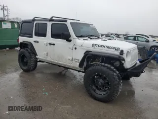 2020 Jeep Wrangler Unlimited Sport with VIN 1C4HJXDG4LW240492, listed as a Copart auction lot 43196635 with 56,602 mi miles and Clean title. Bid and sale history available at DreamBid. Image 4.
