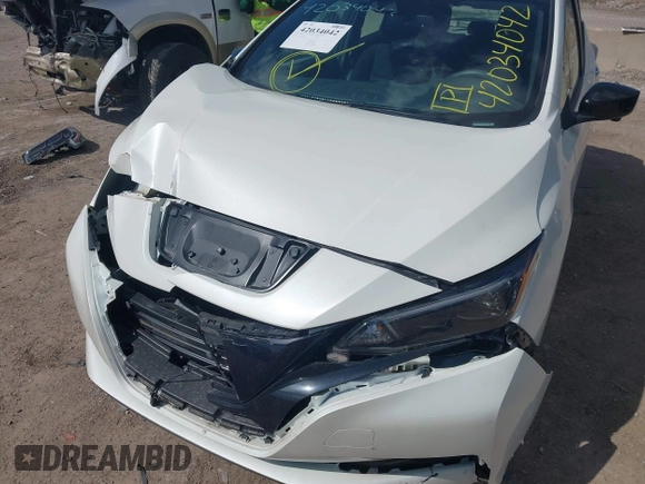 2023 Nissan LEAF SV Plus with VIN 1N4CZ1CV4PC557184, listed as a IAAI auction lot 42034042 with 12,037 mi miles and . Bid and sale history available at DreamBid. Image 18.