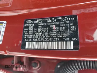 2019 Hyundai Tucson Sport with VIN KM8J33AL0KU875219, listed as a Copart auction lot 86816254 with 82,829 mi miles and Salvage Title. Bid and sale history available at carsss.com. Image 13.