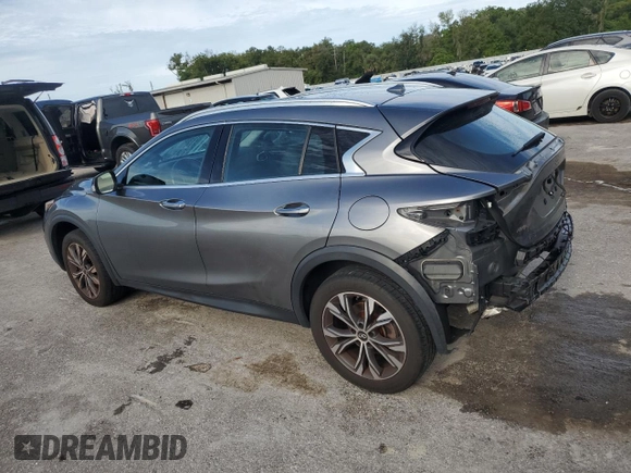 2017 Infiniti QX30 Luxury with VIN SJKCH5CR3HA024888, listed as a Copart auction lot 70682054 with 82,073 mi miles and Salvage Title. Bid and sale history available at carsss.com. Image 2.