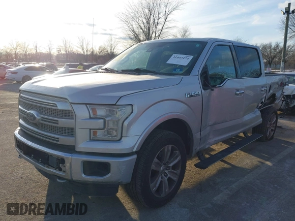 2015 Ford F-150 XLT with VIN 1FTEW1EG0FFA50810, listed as a IAAI auction lot 41443474 with 232,646 mi miles. Bid and sale history available at carsss.com. Image 2.