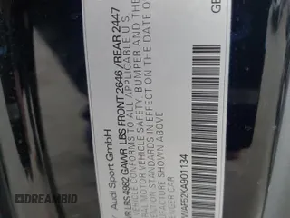 2019 Audi RS 5 z VIN WUAPWAF52KA901134, wystawiony jako Copart lot #48594025 z przebiegiem 43 929 mil mil oraz Szkoda całkowita • Salvage title. Historia ofert i sprzedaży dostępna na DreamBid. Obrazek 13.