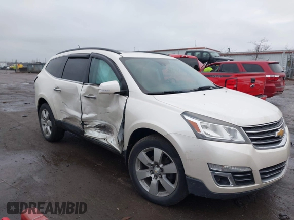 2014 Chevrolet Traverse LTZ z VIN 1GNKRJKDXEJ263349, wystawiony jako IAAI lot #41180521 z przebiegiem 141 564 mil mil oraz . Historia ofert i sprzedaży dostępna na DreamBid. Obrazek 1.