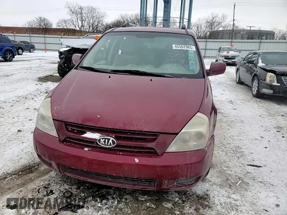 2009 Kia Sedona LX with VIN KNDMB233396271268, listed as a Copart auction lot 45562985 with 263,296 mi miles and Salvage Title. Bid and sale history available at carsss.com. Image 12.