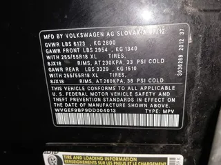 2013 Volkswagen Touareg Exec с VIN WVGEF9BP9DD004013, выставлен на аукционе IAAI как лот 41644882 с пробегом 148 096 миль миль и . История ставок и продаж доступна на DreamBid. Изображение 9.
