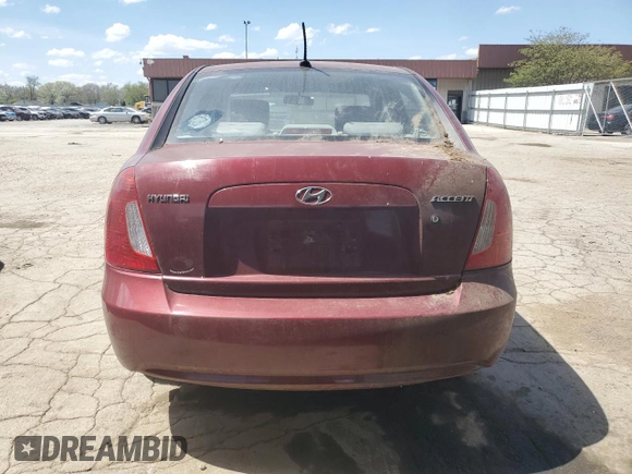 2010 Hyundai Accent GLS with VIN KMHCN4AC0AU489696, listed as a Copart auction lot 53842655 with 162,582 mi miles and Clean Title. Bid and sale history available at carsss.com. Image 6.