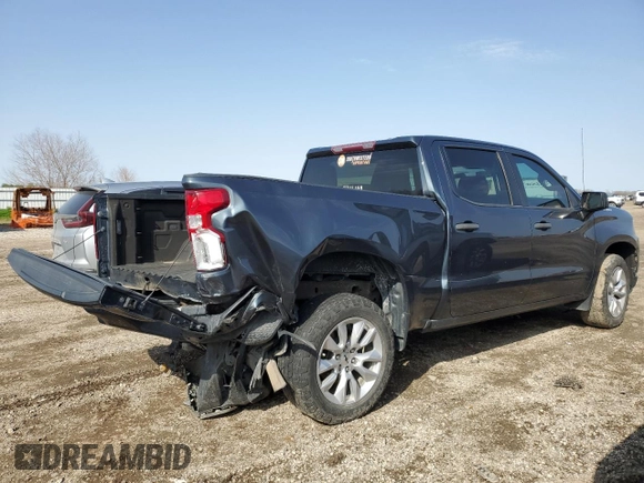 2020 Chevrolet Silverado 1500 Custom with VIN 3GCPWBEK9LG356000, listed as a Copart auction lot 44946305 with 0 mi miles and Salvage Title. Bid and sale history available at carsss.com. Image 3.