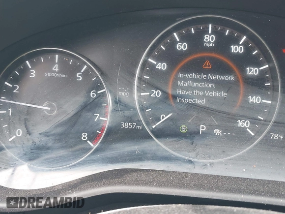 2025 Mazda CX-30 S Carbon Edition with VIN 3MVDMBCM8SM793580, listed as a IAAI auction lot 42159191 with 3,857 mi miles and . Bid and sale history available at DreamBid. Image 16.