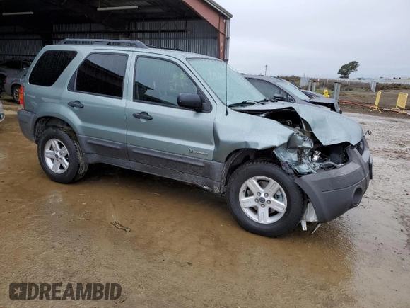 2007 Ford Escape Hybrid with VIN 1FMYU49H27KA45023, listed as a Copart auction lot 43635635 with 174,282 mi miles and Salvage Title. Bid and sale history available at carsss.com. Image 4.