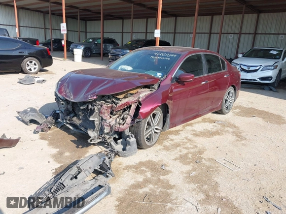 2017 Honda Accord Sport with VIN 1HGCR2F58HA025382, listed as a IAAI auction lot 42020349 with 107,021 mi miles. Bid and sale history available at carsss.com. Image 18.