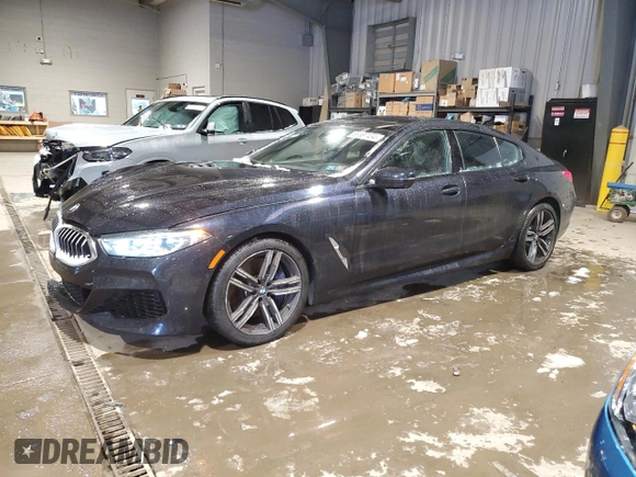 2022 BMW 8 Series 840i with VIN WBAGV4C08NCJ12339, listed as a Copart auction lot 86587434 with 35,106 mi miles and Salvage title. Bid and sale history available at DreamBid. Image 1.