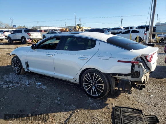 2018 Kia Stinger Premium with VIN KNAE25LA1J6012588, listed as a Copart auction lot 43394965 with 103,070 mi miles and Salvage Title. Bid and sale history available at carsss.com. Image 2.
