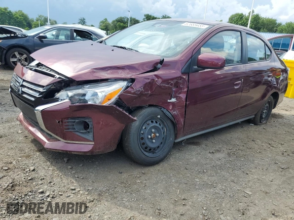 2024 Mitsubishi Mirage ES with VIN ML32FUFJXRHF11136, listed as a Copart auction lot 62685655 with 11,207 mi miles and Salvage title. Bid and sale history available at DreamBid. Image 1.