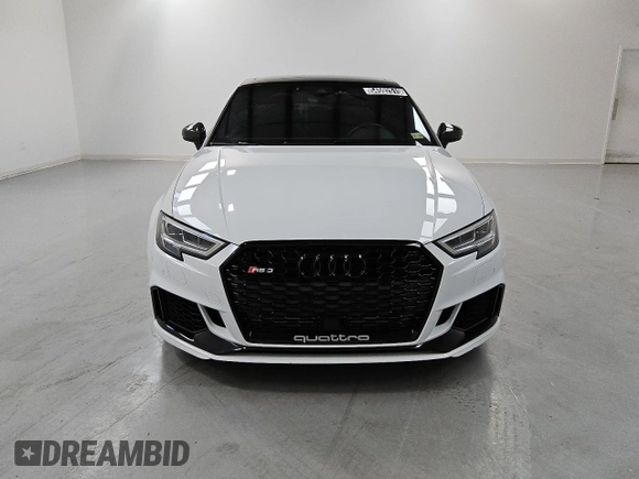 2019 Audi RS 3 with VIN WUABWGFF8KA905081, listed as a Copart auction lot 54592515 with 74,616 mi miles and Salvage title. Bid and sale history available at DreamBid. Image 5.