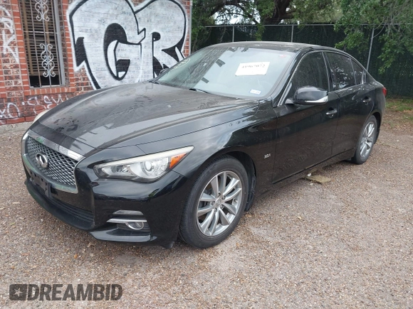 2016 Infiniti Q50 Premium with VIN JN1EV7AP1GM303757, listed as a IAAI auction lot 41967072 with 95,238 mi miles and . Bid and sale history available at carsss.com. Image 2.