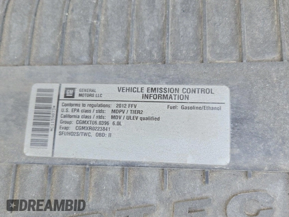 2012 Chevrolet Express Passenger 1LT с VIN 1GAZG1FG2C1159073, выставлен на аукционе IAAI как лот 42619812 с пробегом 90 220 миль миль и . История ставок и продаж доступна на DreamBid. Изображение 36.