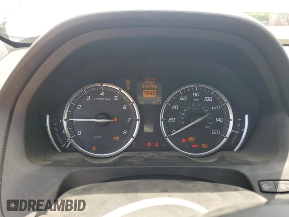 2015 Acura TLX V6 with VIN 19UUB2F37FA020825, listed as a Copart auction lot 56641335 with 213,871 mi miles and Salvage title. Bid and sale history available at DreamBid. Image 9.