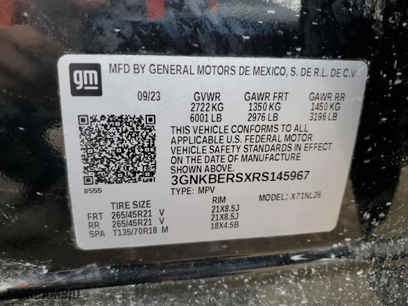 2024 Chevrolet Blazer RS with VIN 3GNKBERSXRS145967, listed as a Copart auction lot 82835454 with 21,750 mi miles and Salvage Title. Bid and sale history available at carsss.com. Image 13.