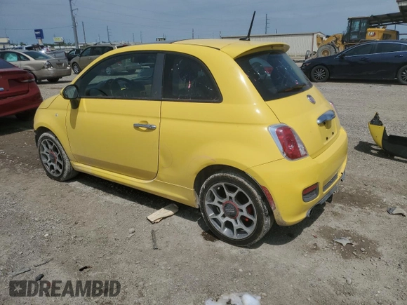 2013 FIAT 500 Sport with VIN 3C3CFFBR2DT739877, listed as a Copart auction lot 50648455 with 71,494 mi miles and Salvage Title. Bid and sale history available at carsss.com. Image 2.