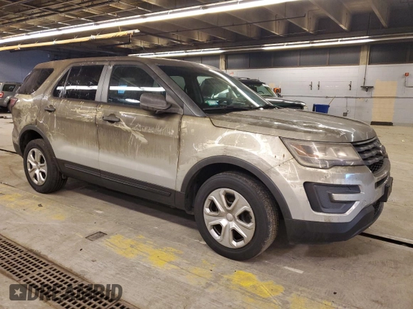 2016 Ford Utility Police Interceptor with VIN 1FM5K8AR5GGD05549, listed as a Copart auction lot 76536604 with 60,416 mi miles and Salvage Title. Bid and sale history available at carsss.com. Image 4.