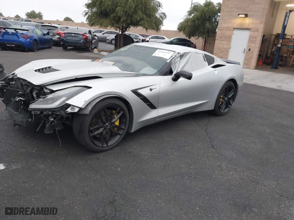 2014 Chevrolet Corvette Stingray Z51 2LT with VIN 1G1YJ2D70E5121214, listed as a IAAI auction lot 41763535 with 1 mi miles. Bid and sale history available at carsss.com. Image 2.