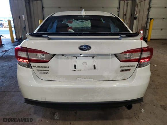 2022 Subaru Impreza Sport with VIN 4S3GKAM61N3608354, listed as a Copart auction lot 75722374 with 0 mi miles and Salvage Title. Bid and sale history available at carsss.com. Image 6.