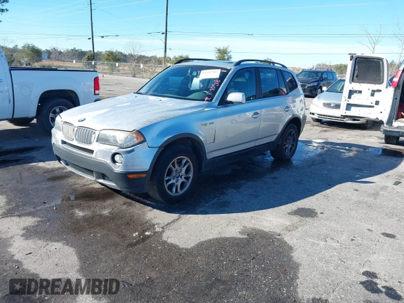 2004 BMW X3 2.5i with VIN WBXPA73444WC40518, listed as a IAAI auction lot 41385961 with 218,139 mi miles. Bid and sale history available at carsss.com. Image 2.