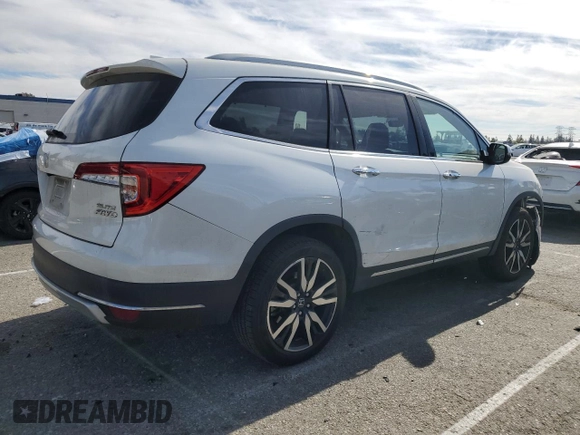 2021 Honda Pilot Elite with VIN 5FNYF6H02MB029791, listed as a Copart auction lot 42829435 with 54,403 mi miles and Salvage Title. Bid and sale history available at DreamBid. Image 3.