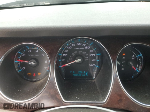 2012 Ford Taurus Limited with VIN 1FAHP2JWXCG105563, listed as a Copart auction lot 52372715 with 187,942 mi miles and Clean title. Bid and sale history available at DreamBid. Image 9.