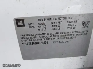 2017 Chevrolet Bolt EV Premier with VIN 1G1FX6S02H4134494, listed as a IAAI auction lot 41761891 with 123,033 mi miles. Bid and sale history available at carsss.com. Image 9.