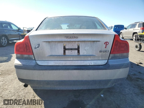 2001 Volvo S60 with VIN YV1RS61R112029119, listed as a Copart auction lot 42613745 with 151,162 mi miles and Salvage Title. Bid and sale history available at carsss.com. Image 6.