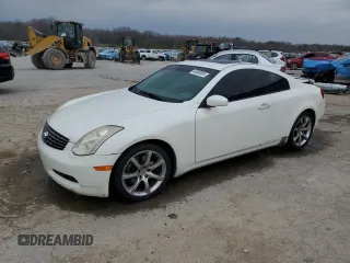 2007 Infiniti G35 Coupe with VIN JNKCV54EX7M910144, listed as a Copart auction lot 46898895 with 184,550 mi miles and Salvage Title. Bid and sale history available at carsss.com. Image 1.