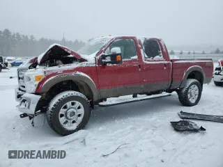 2015 Ford Super Duty F-250 SRW Lariat with VIN 1FT7W2B60FEC94554, listed as a Copart auction lot 45032695 with 0 mi miles and Salvage Title. Bid and sale history available at carsss.com. Image 1.