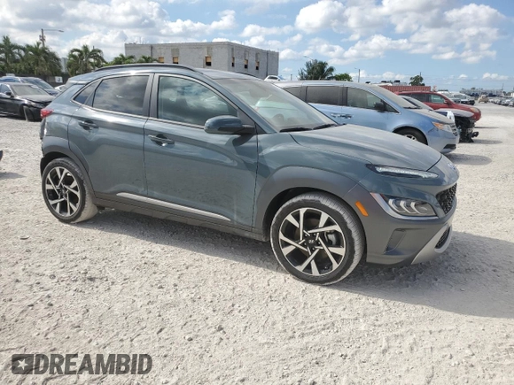 2022 Hyundai Kona Limited with VIN KM8K53A34NU805516, listed as a Copart auction lot 80273864 with 25,249 mi miles and Salvage Title. Bid and sale history available at carsss.com. Image 4.