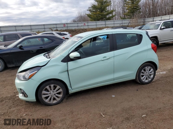 2017 Chevrolet Spark LT with VIN KL8CD6SA6HC783855, listed as a Copart auction lot 82879864 with 197,131 mi miles and Salvage Title. Bid and sale history available at DreamBid. Image 1.