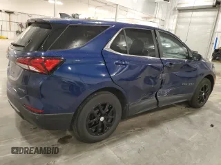 2022 Chevrolet Equinox LT with VIN 3GNAXUEV6NL189394, listed as a Copart auction lot 60070455 with 25,039 mi miles and Salvage title. Bid and sale history available at DreamBid. Image 3.