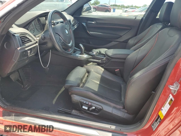 2017 BMW 2 Series 230i with VIN WBA2F9C37HV664597, listed as a Copart auction lot 58743925 with 40,537 mi miles and Salvage title. Bid and sale history available at DreamBid. Image 7.